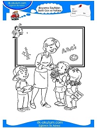Çocuklar İçin Öğretmenler Günü Boyama Sayfaları 